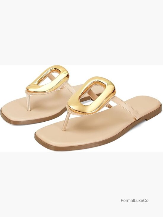 Amazon.com | Rihero Womens Flip Flops Wide Width Beach  Faux Leather Thong Sandals Flat Slip On Square Toe Beach Flip Flops